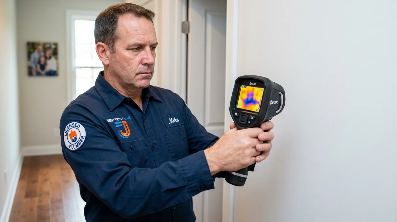 Thermal imaging leak detection by Johns Plumbing LLC in Evart